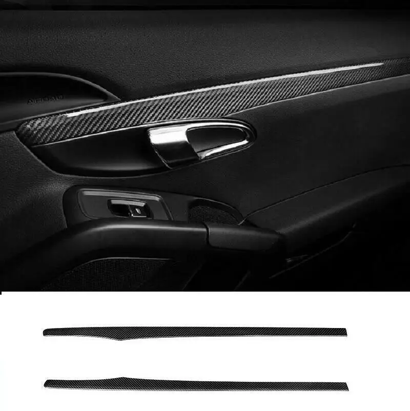 

Real Carbon Fiber Interior Door Panel Trim Car Accessories For Porsche 911 718 Boxster Cayman