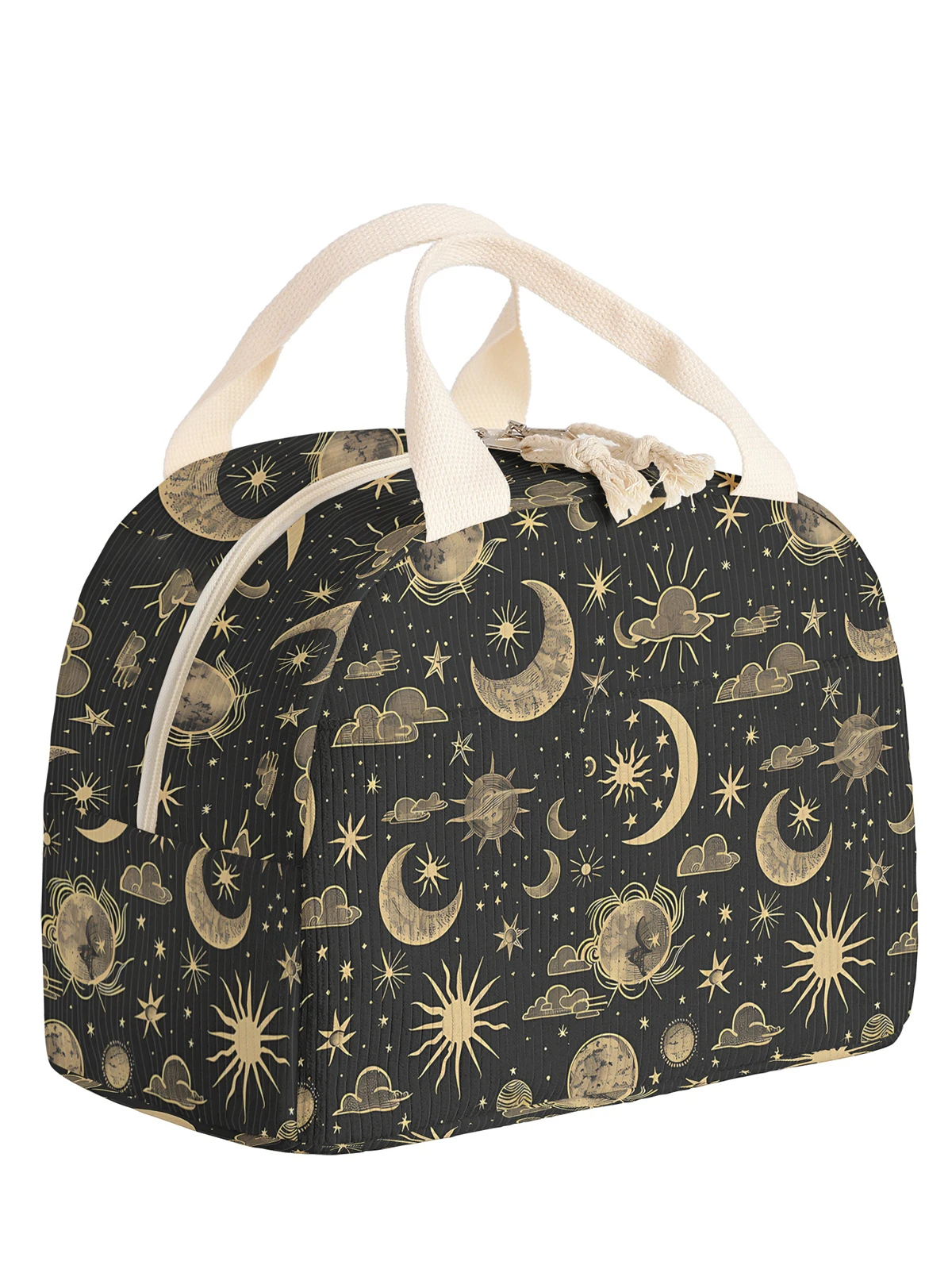 1pc- insulated lunch box bag thickened student portable lunch bag