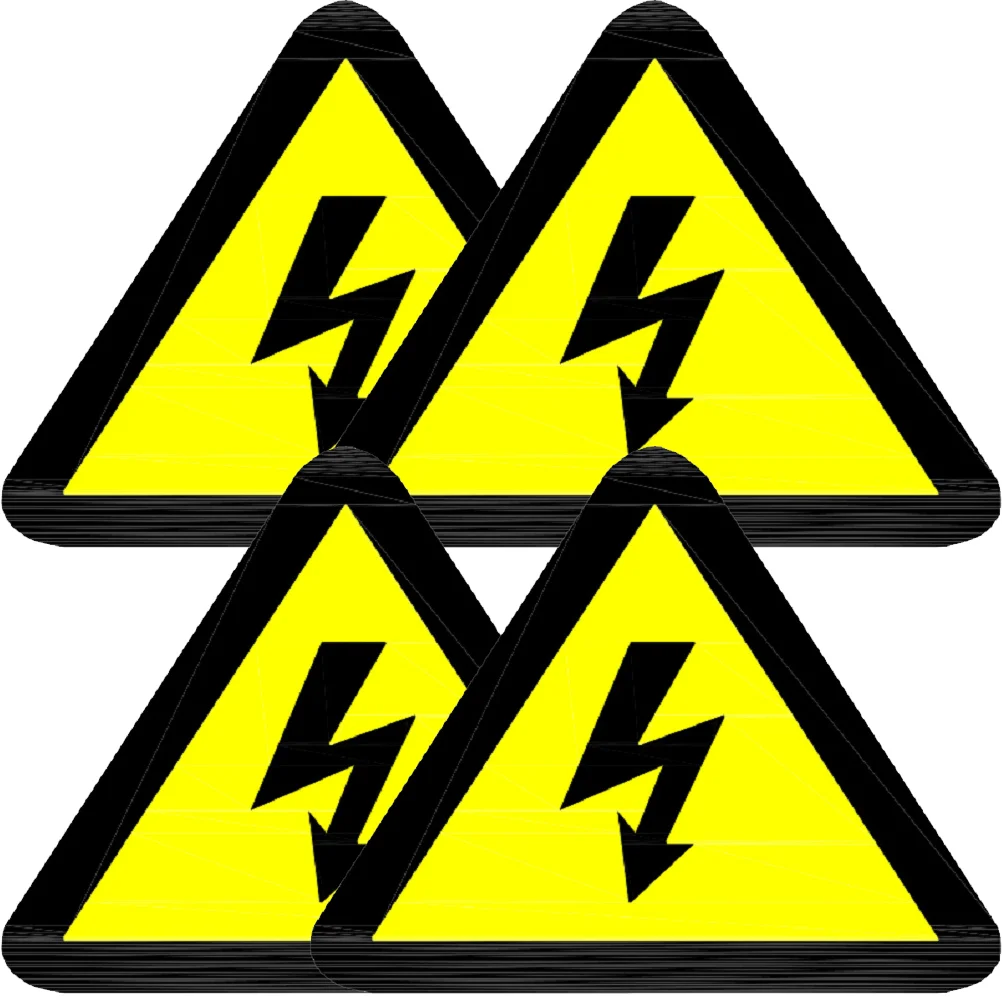 

20 Sheets Logo Stickers Electric Shocks Equipment Decals Label High Voltage Warning Caution