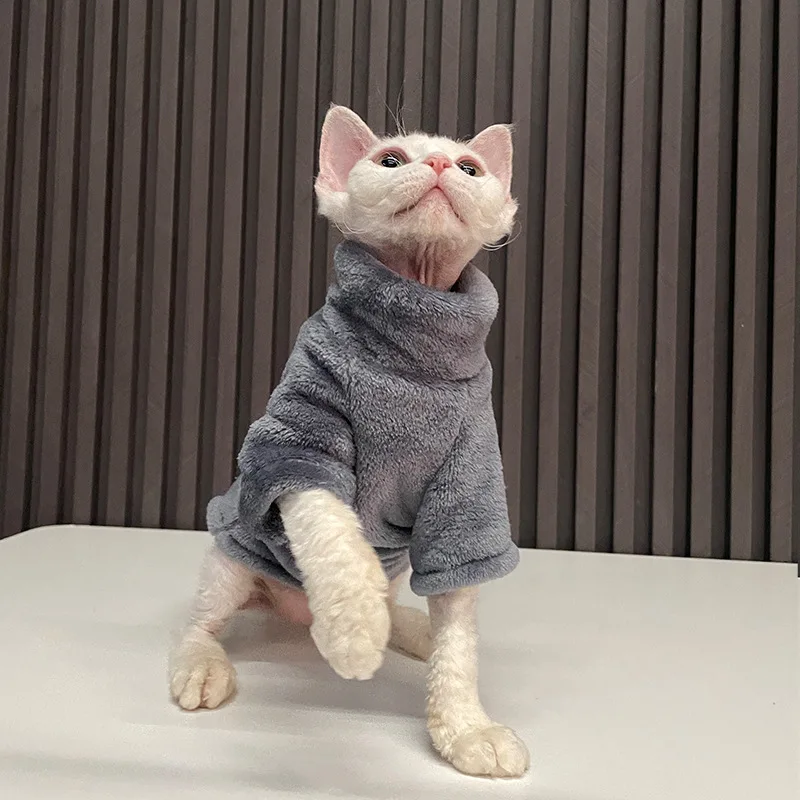 Sphynx Cat Turtleneck Coat for Small Medium Dogs Pet Clothes