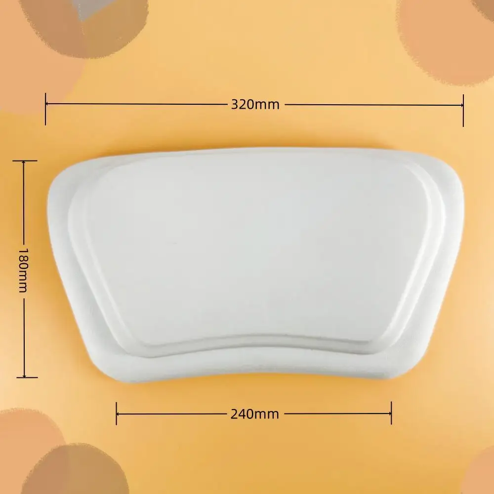 Bathtub Headrest Suction Cups Comfortable SPA Non-Slip Bath Pillow Neck Back Headrest