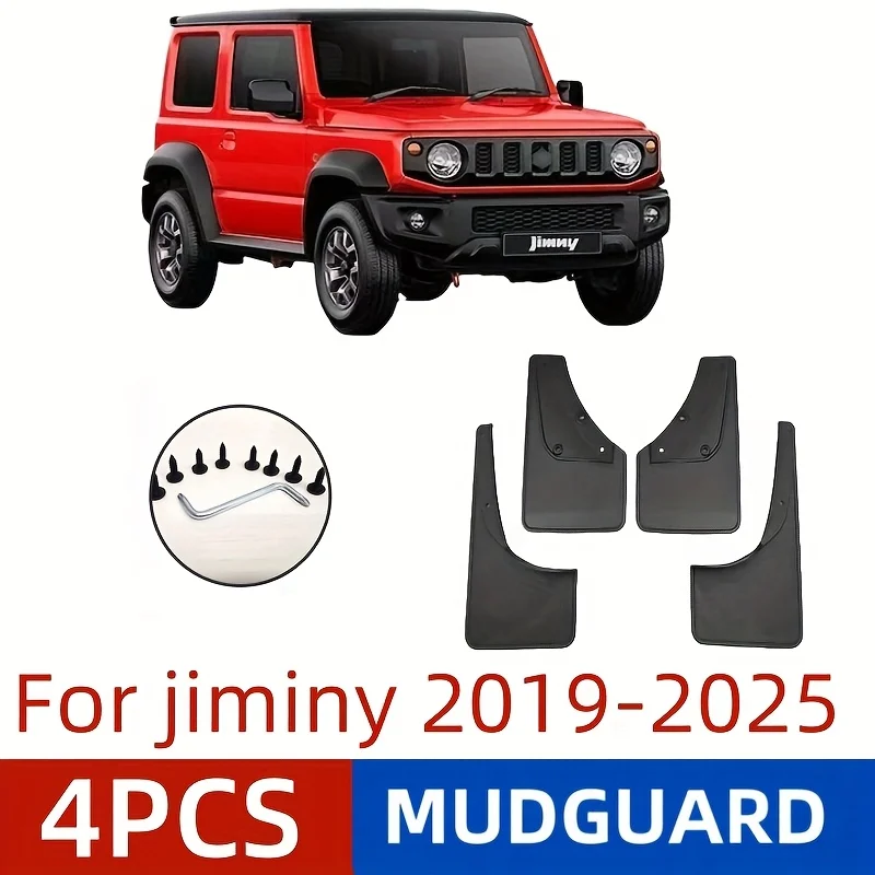 Für Suzuki Jimny Schmutzfänger 4-teiliges Set (2019-2025) - Anti-Spritz-Schutzbleche, Langlebiger Schutz für Geländefahrten & Tägliches Fahren – Detail 2
