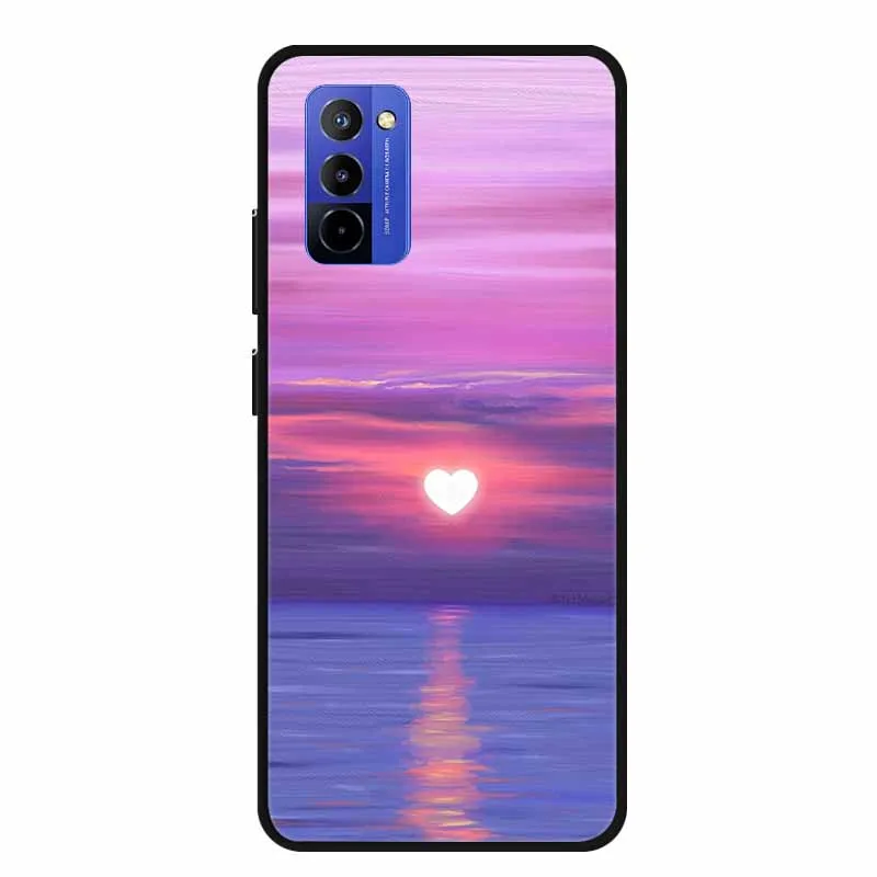 Shockproof Black Silicone Phone Case with Bumper Protection - Soft Back Cover 6.75