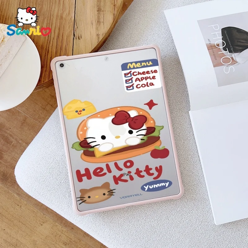 Sanrio cute pattern Pink iPad Transparent Drop Case, suitable for iPad Pro 2022/2024, iPad Air 3/5, iPad Mini 6, iPad 6/10 3