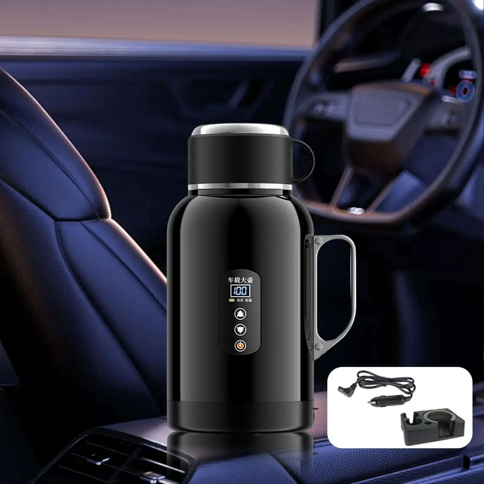 12V / 24V Car Kettle Water Boiler 6.8x11.2inch Vehicle Travel Kettle 12V/24V Car Kettle Water Boiler 6.8x11.2inch Vehicle Travel Kettle