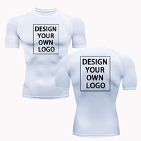 Men's Custom Logo Compression Shirt - Breathable, Quick-Dry Fitness & Gym Top | Rash Guard for Workout & Sports