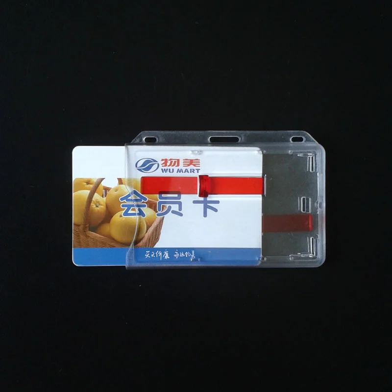 ID Tag Card Holder Double Sided Slot For PC Working Permit Employee Pass Work Card card holder id card case id card holder