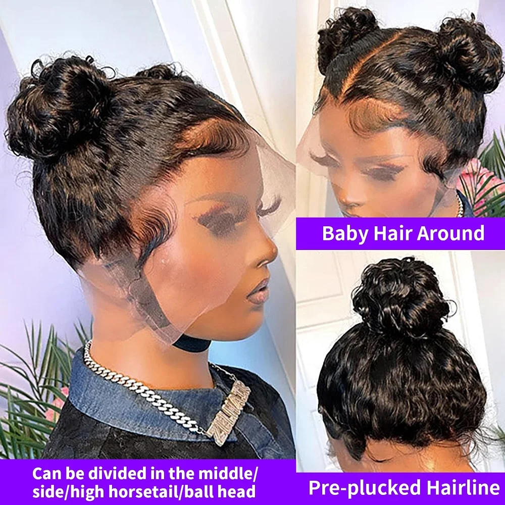 Loose Wave Full Lace Wigs Human Hair Loose Deep Wave Brazilian Full Lace Human Hair Wigs HD Transparent Wig