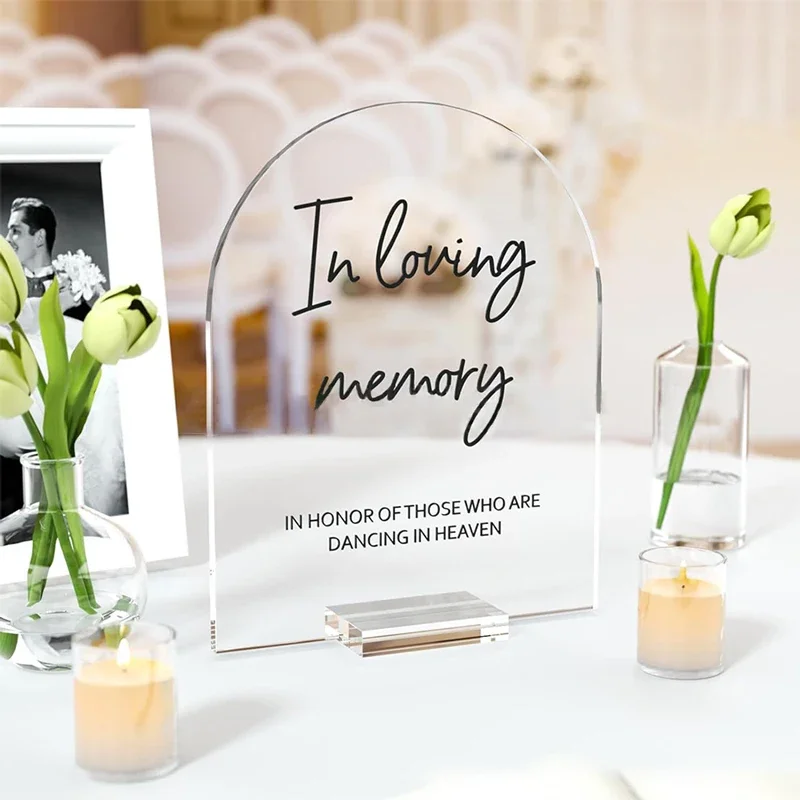 Place Card Holders Place Cards Wedding Table Numbers Floral Card Holders Acrylic Sign Holders Mini Chalkboard Signs 2Pcs Blank Acrylic Sign With Stand for Wedding