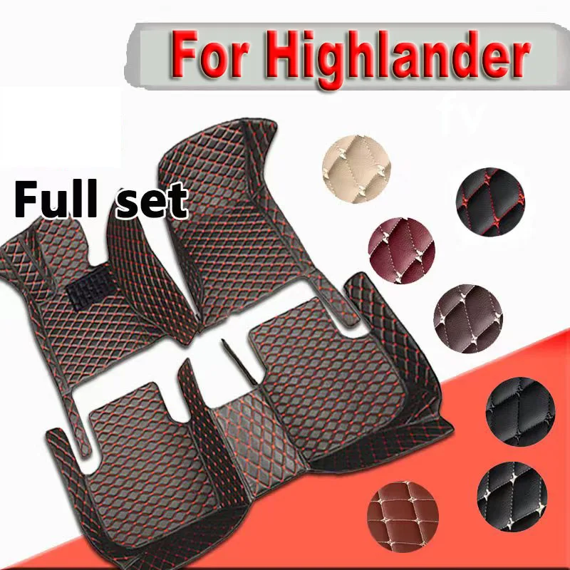 

Car Floor Mats For Toyota Highlander Seven Seats 2015 2016 2017 2018 2019 2020 2021 Custom Auto Foot Pads Interior Accessories
