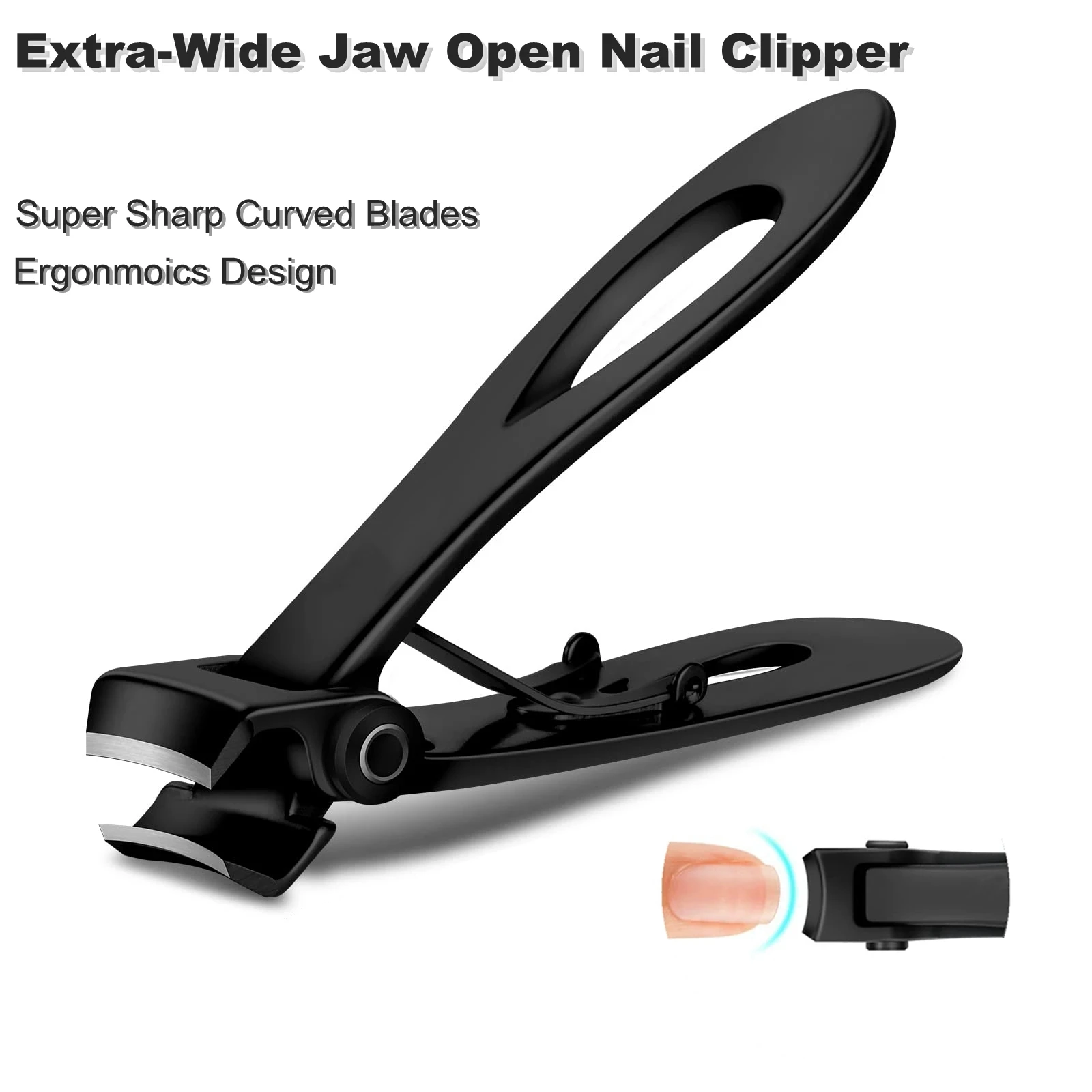 Largesplashproofnailclippersstainlesssteellargejawnailclippersnailartnailtip