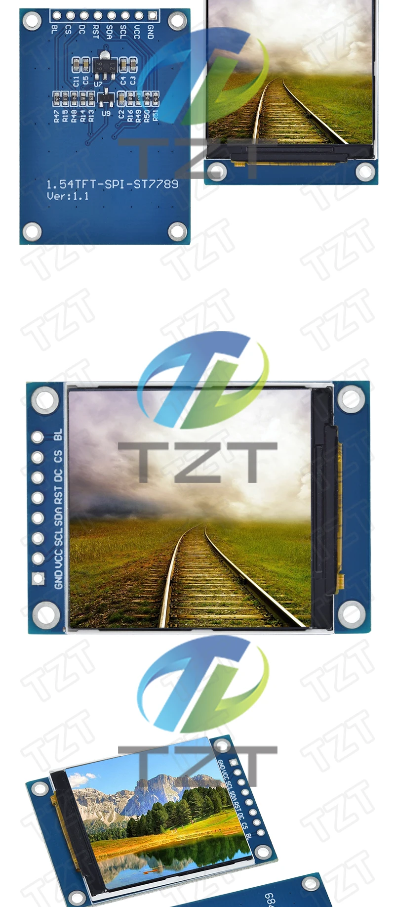 1,54 Zoll LCD SPI Serial Port Modul TFT Farbbildschirm ST7789 Fahrauflösung 240x240 LCD Liquid Crystal Display Modul 3,3V – Detail 3