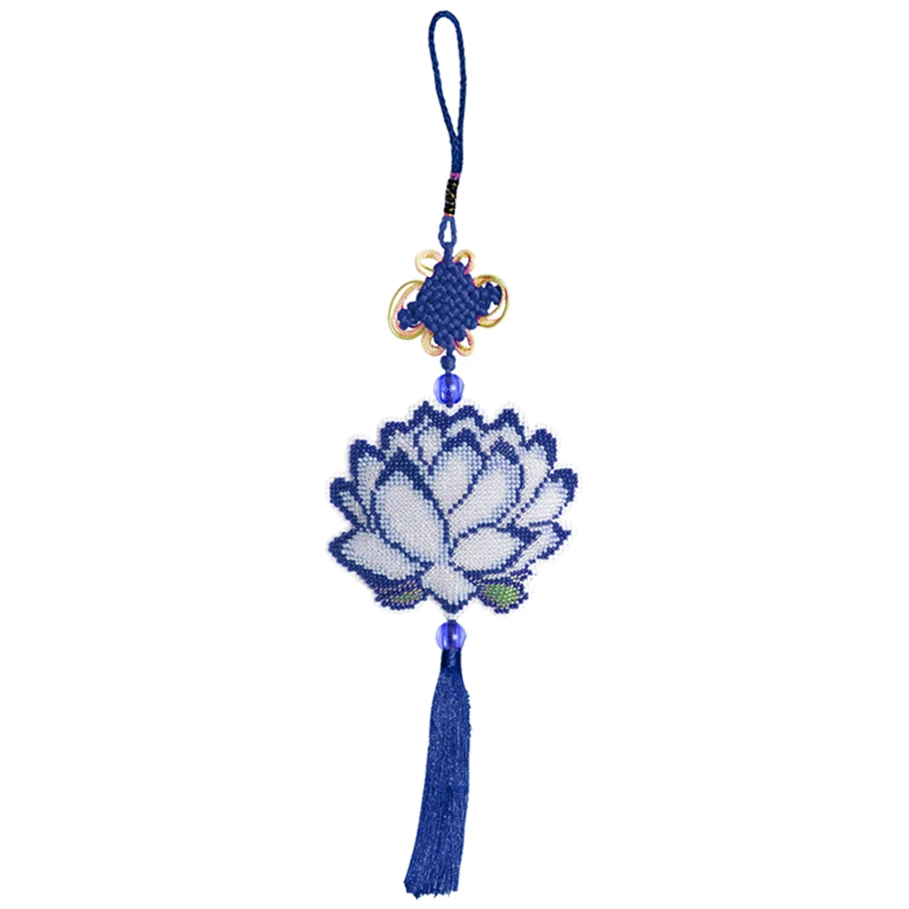Butterfly Beaded Cross Stitch Making Kit Beaded Counted Cross Stitch Ornament Kit Bead Pendant for Adults Beginners