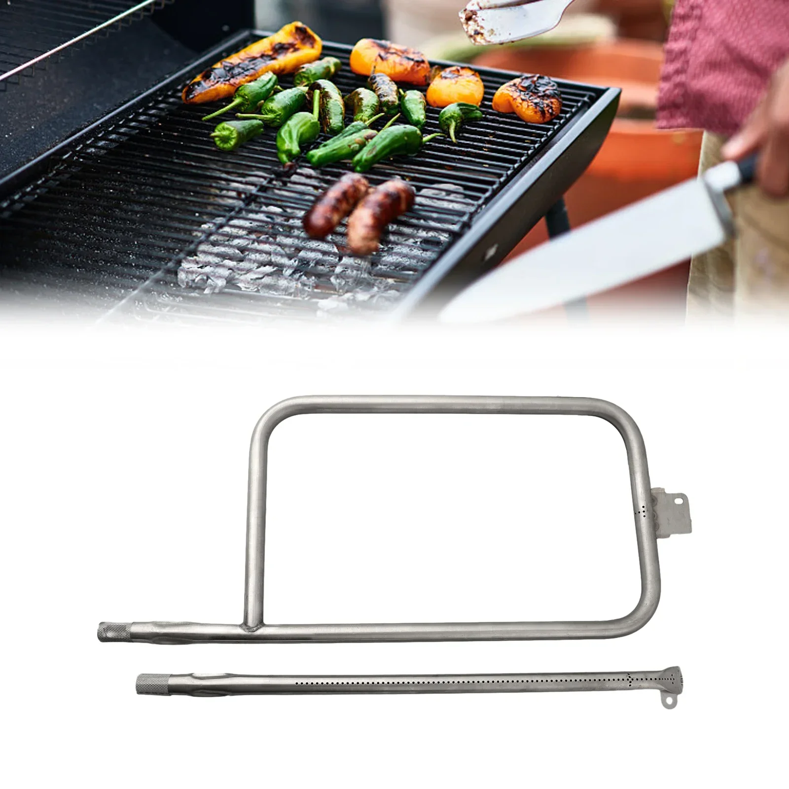 Grill Burner Tubes for Weber Q300/Q3000 Series Gas Grill for Weber Q3200 Burner Barbecue Grill Stainless Steel Tube