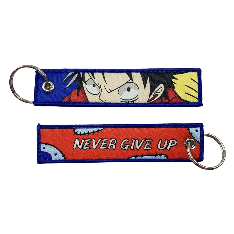 One Piece Anime Key Chains with Cute Jet Manga Embroidery Fashion Key Tag for Jewelry Accessory Key Ring Holder Gift Anime Fans - Image 8