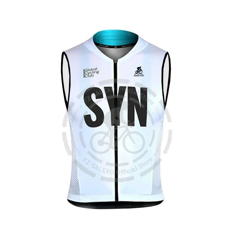 SYN Cycling Vest Men 2025 Summer Sleeveless Windproof Vests Road Sleeveless Cycling Jersey Bicycle Sports Riding Windproof Vests 4