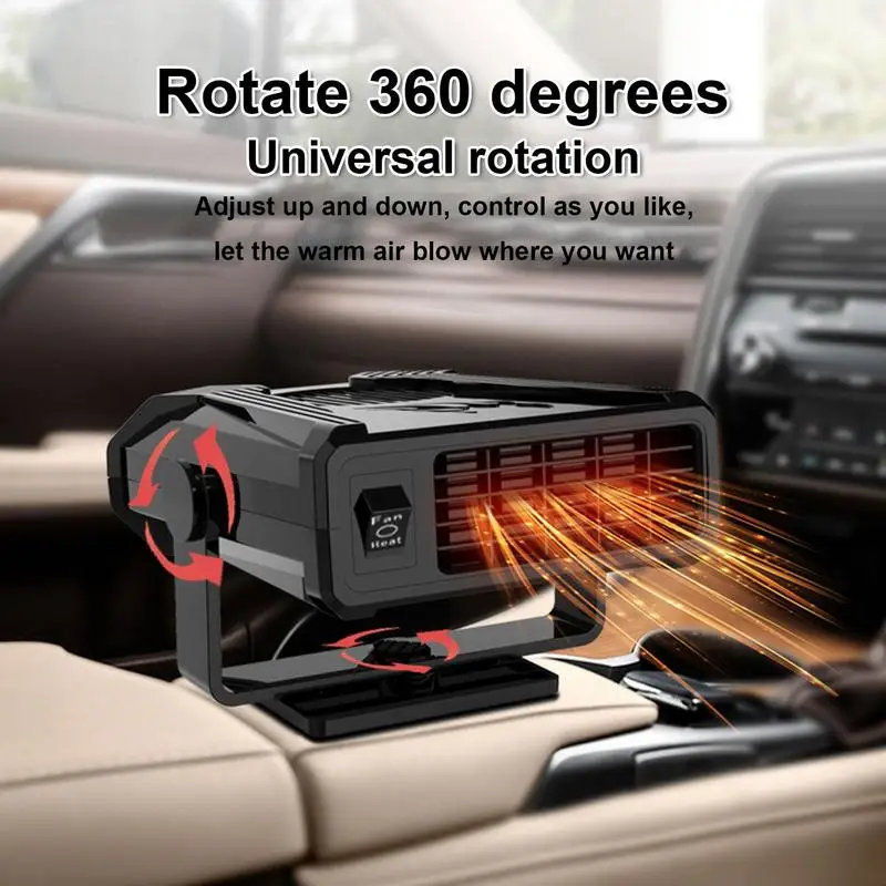 Window Defroster For Car 12V/24V 2 In 1 Heating/Cooling Fan For