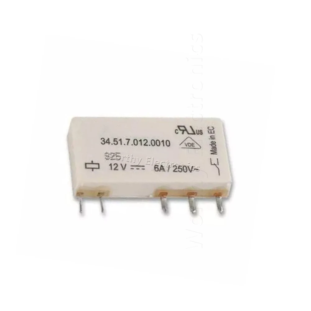 

Free Shipping 10PCS/LOT 34.51.7.012.0010 12VDC 6A 5PIN Relay