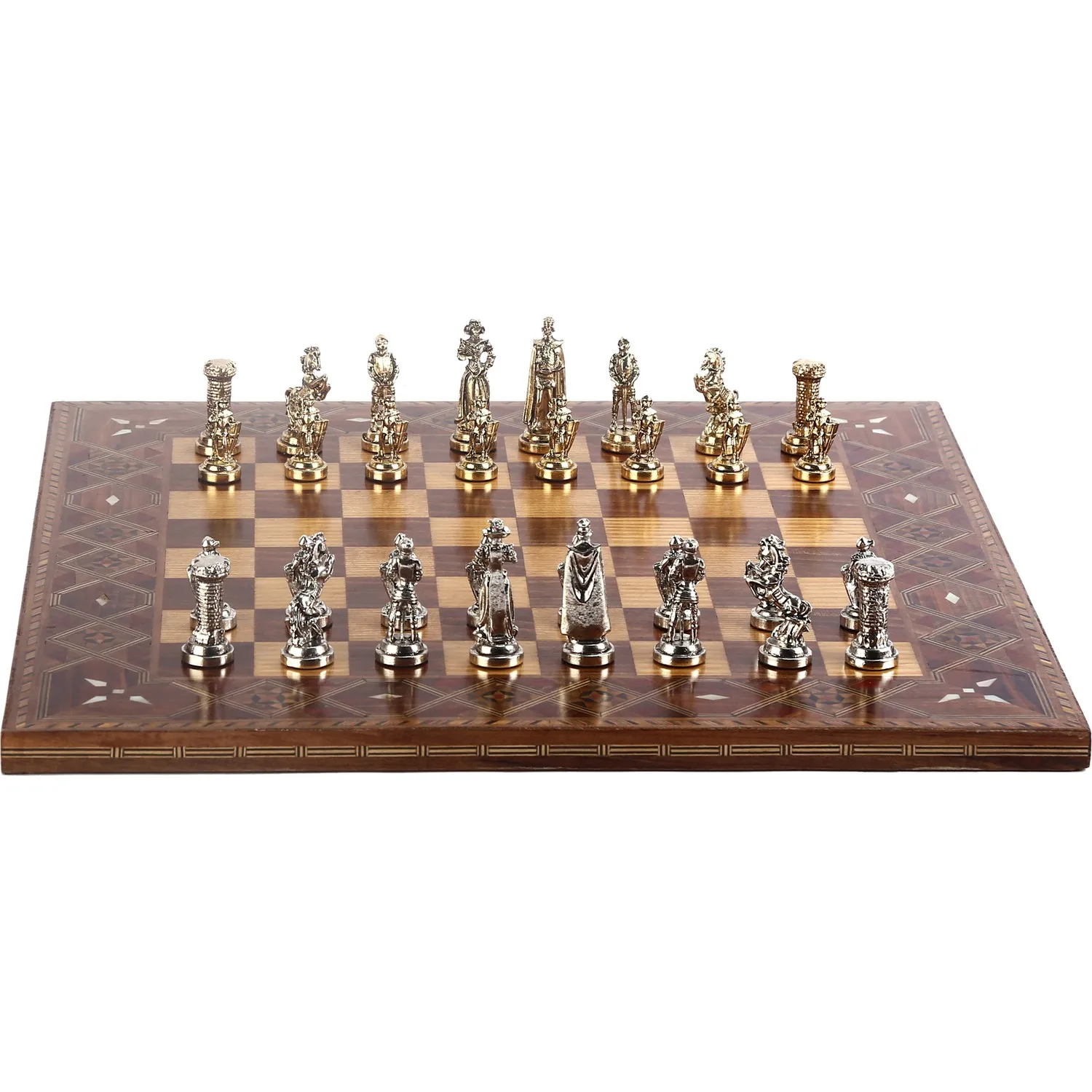 売れ済オンライン チェス付きの高品質の無垢材で作られたチェス盤 簡単に掃除できる家庭用金属製チェスセット 定番人気 Www Lokmangalbank Com