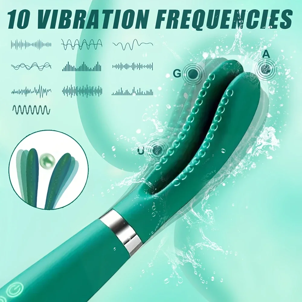FairyKiss weibliches Sexspielzeug, Klitoris-Vibrator, Dildo, Nippel-Massagegerät mit Hasenohren, Frauen-Masturbator-Zauberstab mit 9 Vibrationsmodi 1