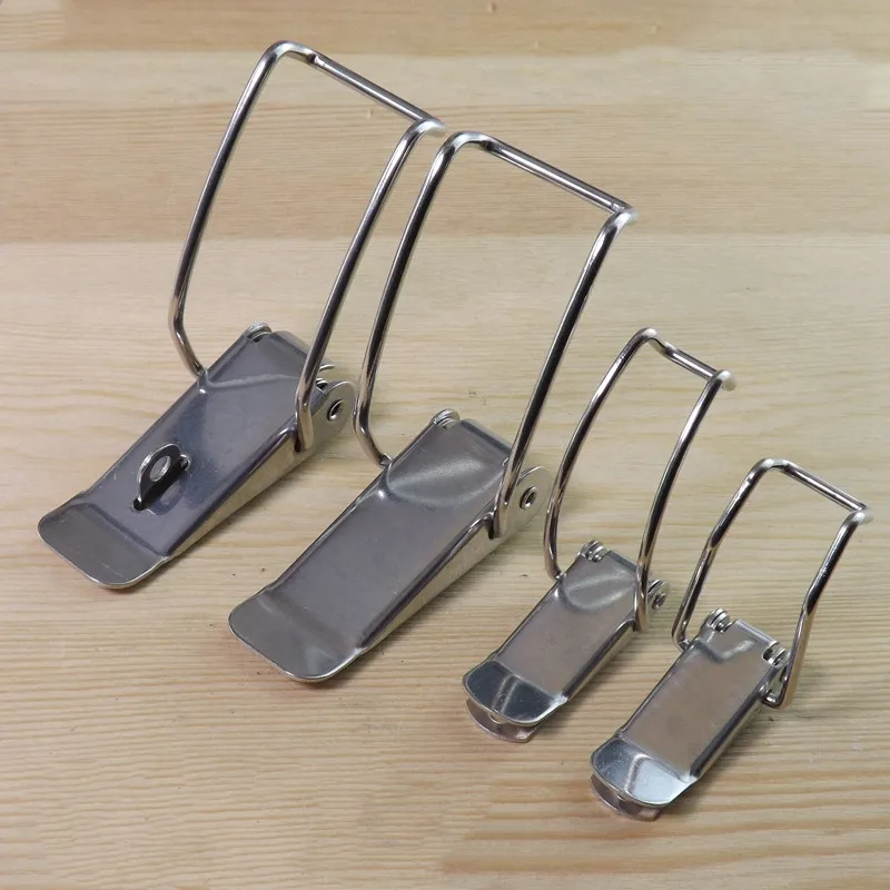 Furniture Hardware Toggle Latches Jewelry Box Hasps Decorative Latches 3pcs/lot Stainless Steel Hasp Latch Lock Metal Box Locking Long Toggle Catch Buckle Loaded Hinges Furniture Hardware Accessories