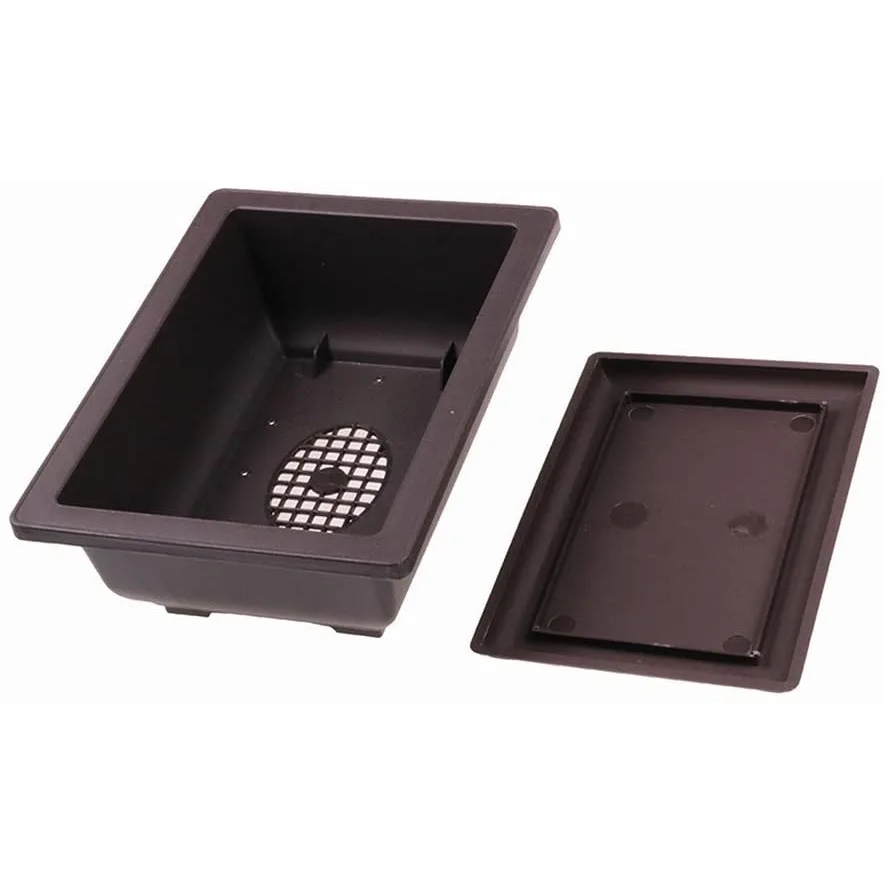 Flower pot,plant pot Training Pots With Tray Plastic Bonsai Plants Pot Square For Flower Succulent Plastic Plant Pots With Square Trays planter