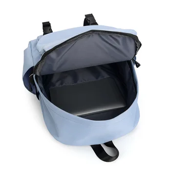 3 قطع/مجموعة حقيبة ظهر للطلاب في الحرم الجامعي، حقائب مدرسية للأولاد والبنات للمراهقين والرجال والنساء، حقيبة يد بجيب، حقيبة ظهر من النايلون، حقيبة سفر 5