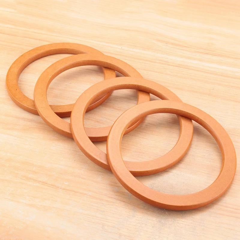 4PCS Wooden Round Shaped Handles Replacement For Handmade Bag Handbags Purse Handles