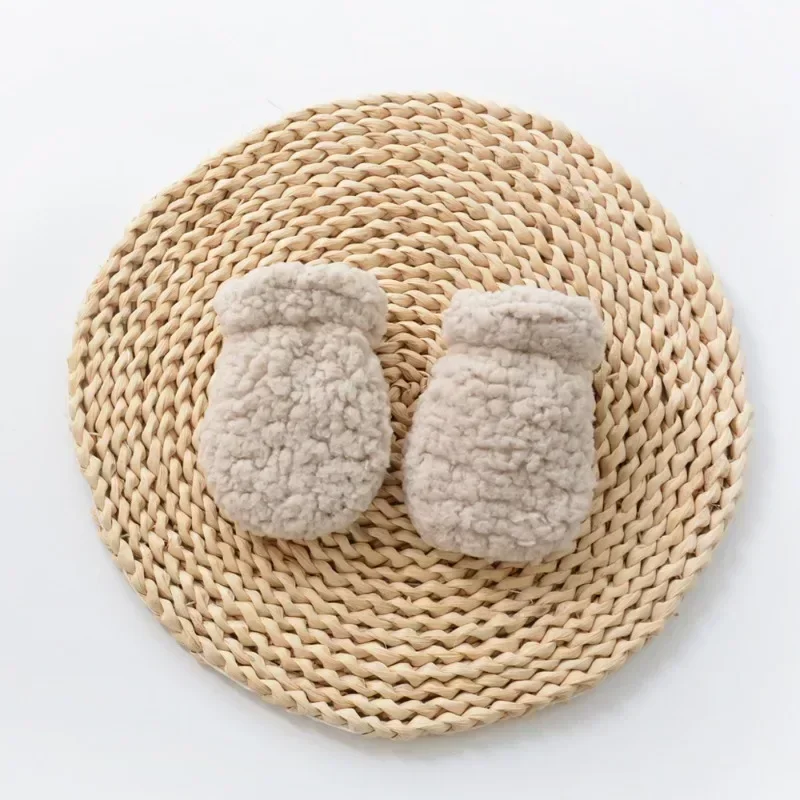 Autumn Winter Thicken Warm Gloves for Newborn Baby Mittens Kids Boy Girl Plush Anti-scratch Face Gloves Accessories 2