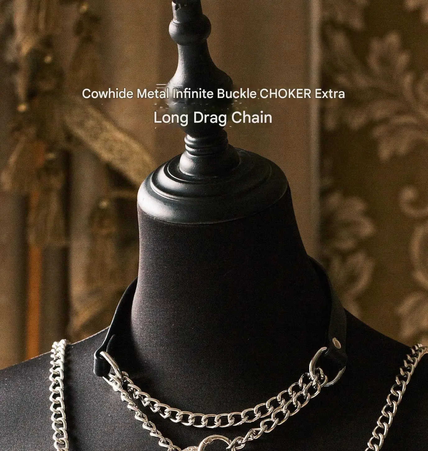 Genuine Leather Choker With Handle For Couples Neck Restraint_voghion.com