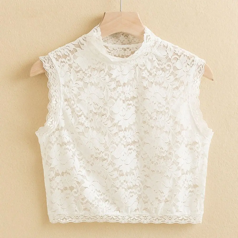 Fake collar Detachable collar shawl Fake Collar White Black Lace Floral Women Detachable for Blouse Shirt Sweater Decoration