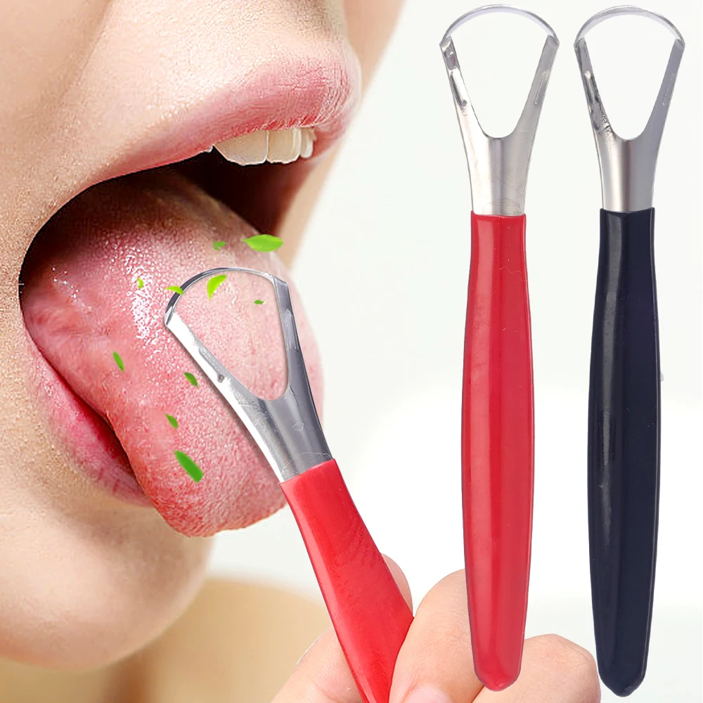 

1PC Stainless Steel Tongue Cleaner Tongue Cleaning Scraper Reusable Oral Cleaning Scraper Oral Hygiene Care Tongue Brush Tools