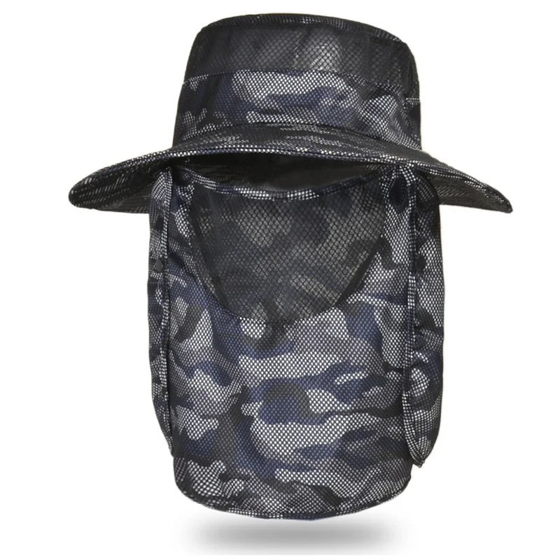 2-pcs Men Fishing Cap Head Face Protect Anti-mosquito Net Yarn Hat Women's Bucket  Hat Camping & Hiking Breathable Sun Hat Unisex - AliExpress