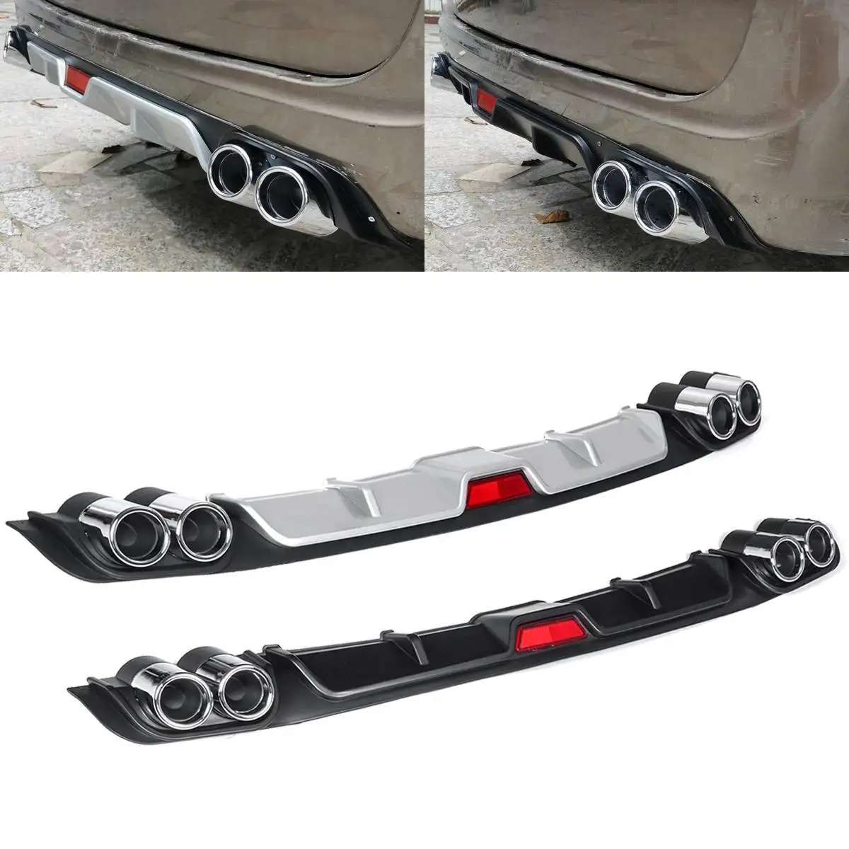 Universal Auto Hinten Stoßstange Diffusor Lip spoiler Canard Für BMW E46  E60 E90 für Ford Focus 2 für Audi A3 auto-Styling ABS Kunststoff -  AliExpress