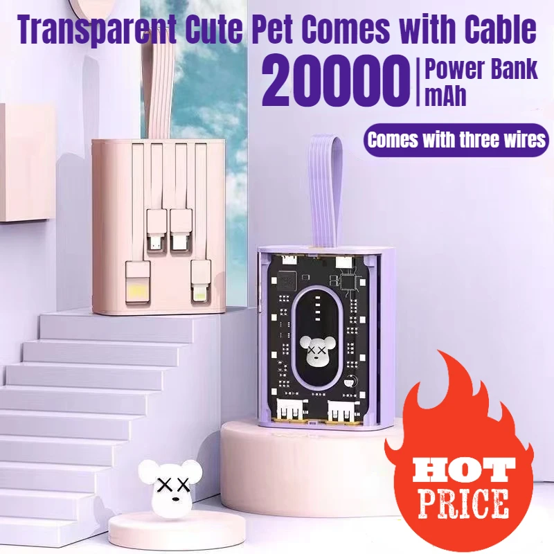 Power Bank 30000Mah Compact Mini Nuovo Alimentatore Mobile Con Ricarica Rapida Pd Integrata Adatto Per Xiaomi Iphone14 13