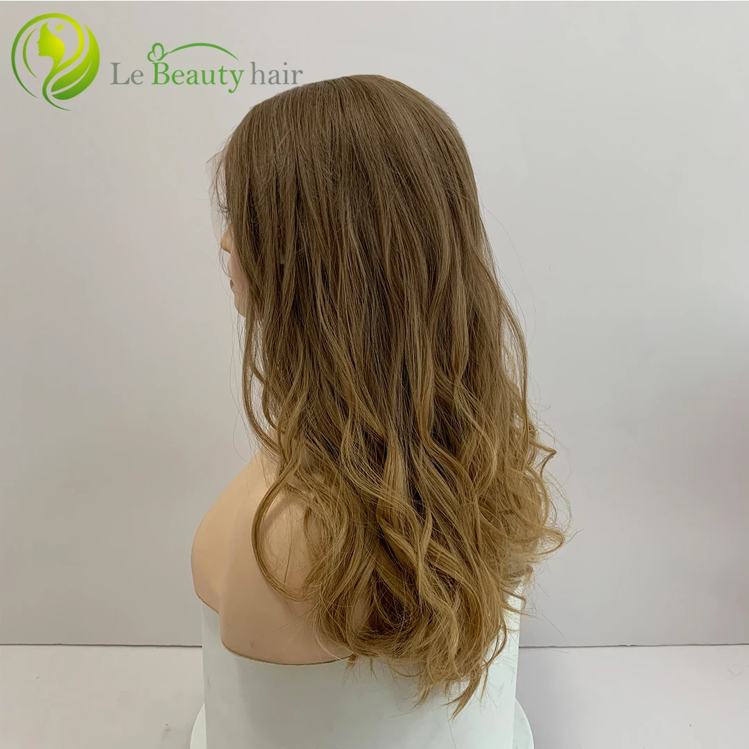 Lebeauty European Blonde Human Hair Swiss Lace Top Jewish Wigs Kosher Wigs Natural Wave With Baby Hair