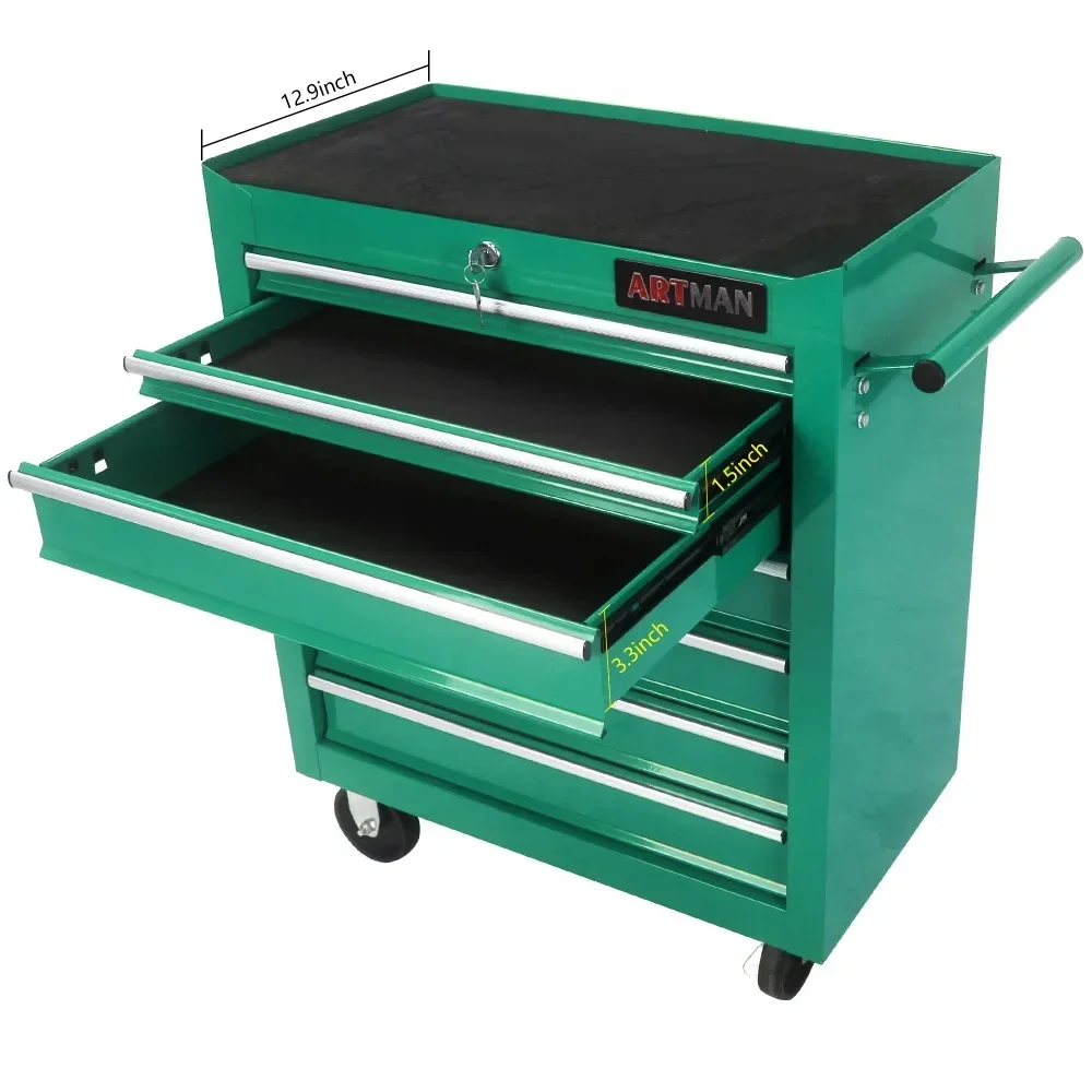 Rolling Tool Chest,7 Drawers Tool Cart on Wheels, Tool Case for Repair Shop, Garage, Warehouse, Workshop, Tool Trolley Organizer 3