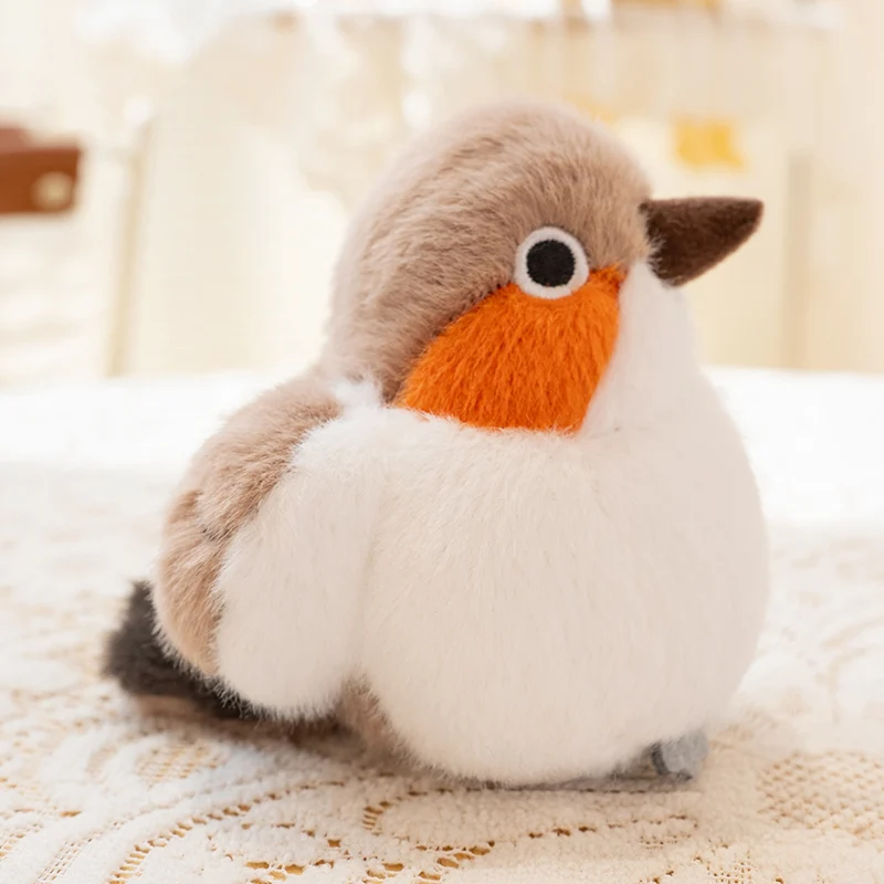 Cute 11cm Mini Plush Pet Bird Toy Sruffed Fluffy Kingfisher,Love Bird,Tit,Sunbird Lifelike Birds Soft Doll Gift for Bird Lover