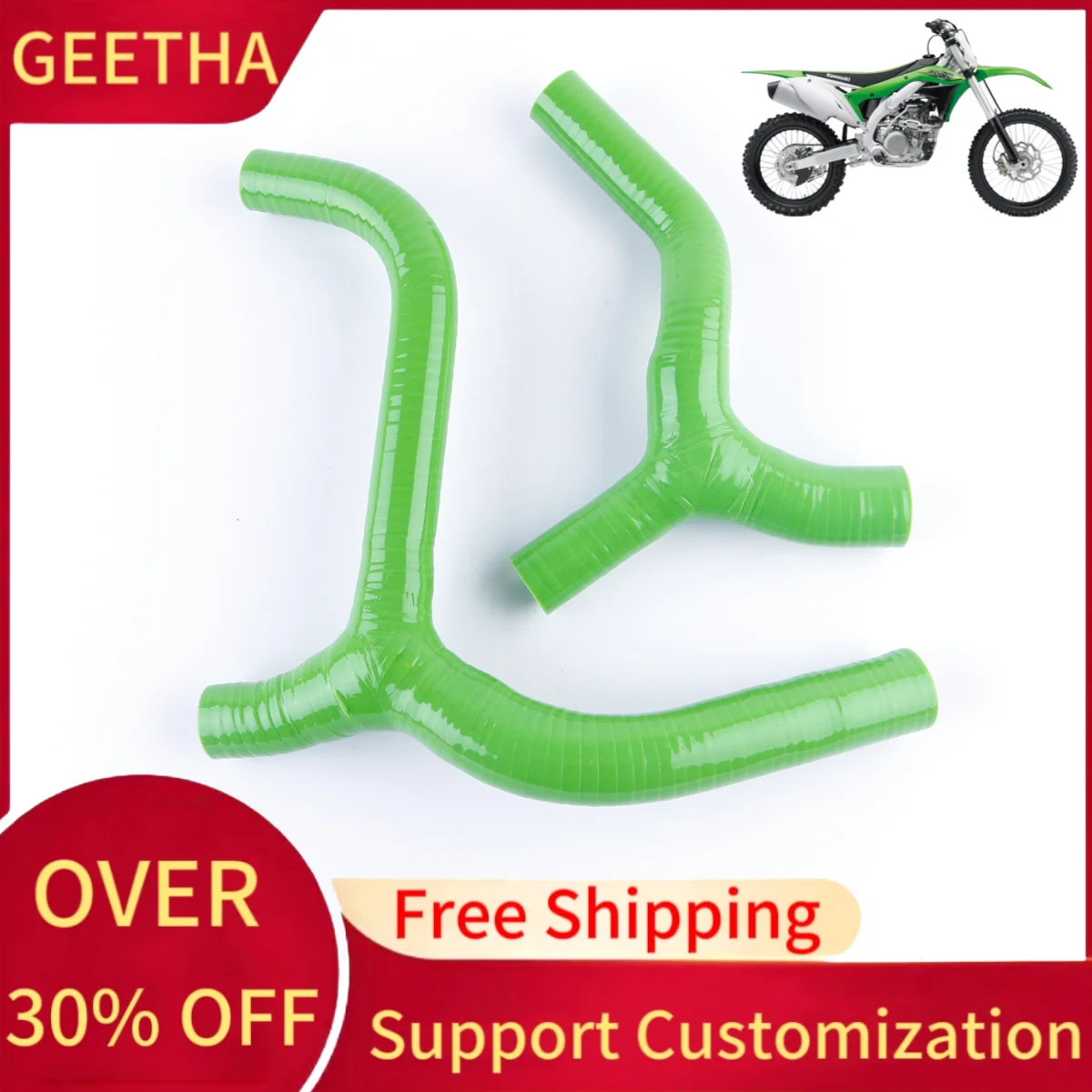 

For Kawasaki KX450F 2016-2018 / KX450 2019-2021 KX 450 F Motorcycle Silicone Radiator Coolant Hose Pipe Kit