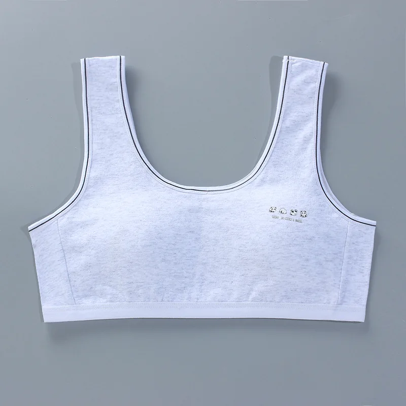 

New Cotton Girl Bra for Student Safe Teen Crop Top Underwear Vest Breathable Puberty Sports Training Bras Tube Top 7-14Y