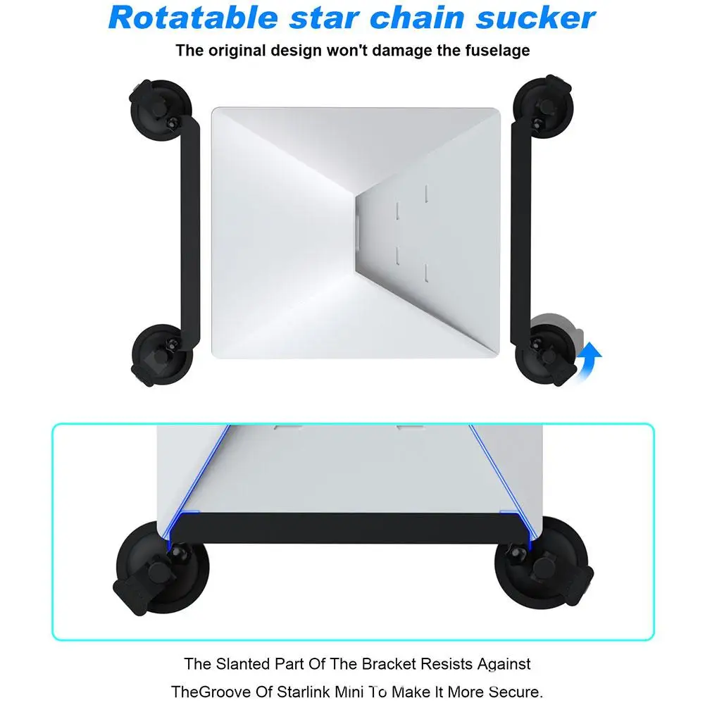 Sunroof Suction Cup Mount Kit For Starlink Mini Car Windows Sunroofs Mount Bracket