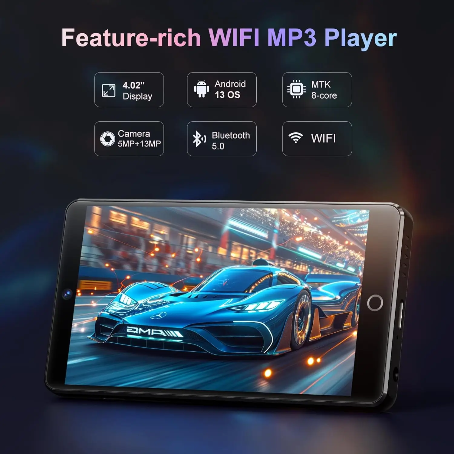 Adevena 80GB MP3 Player With Bluetooth And WiFi, 4-inch Touchscreen MP3 - View #5
