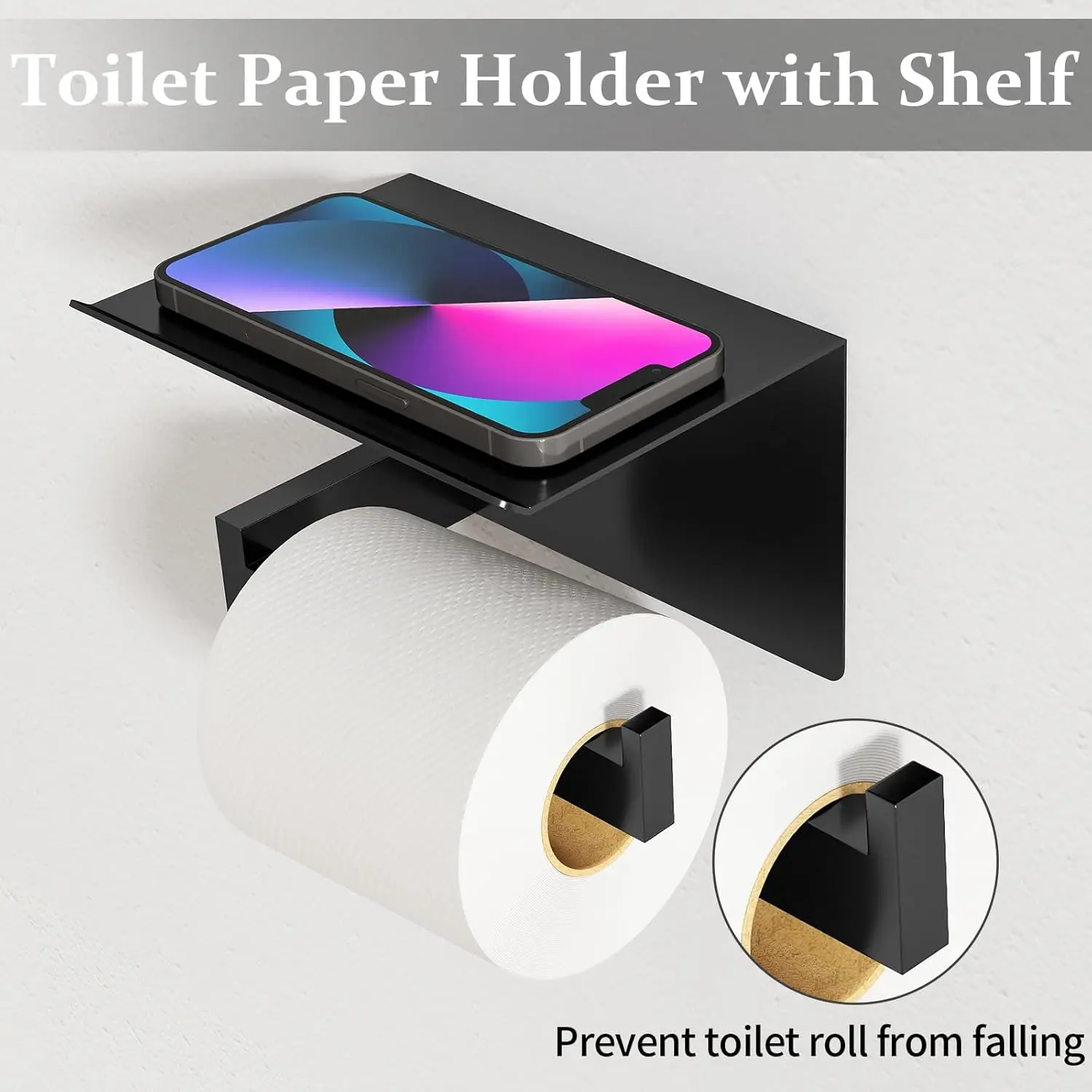 10-Piece Matte Black Bathroom Set. 24" Towel Bar. Stainless Steel Racks. Wall-Mounted.