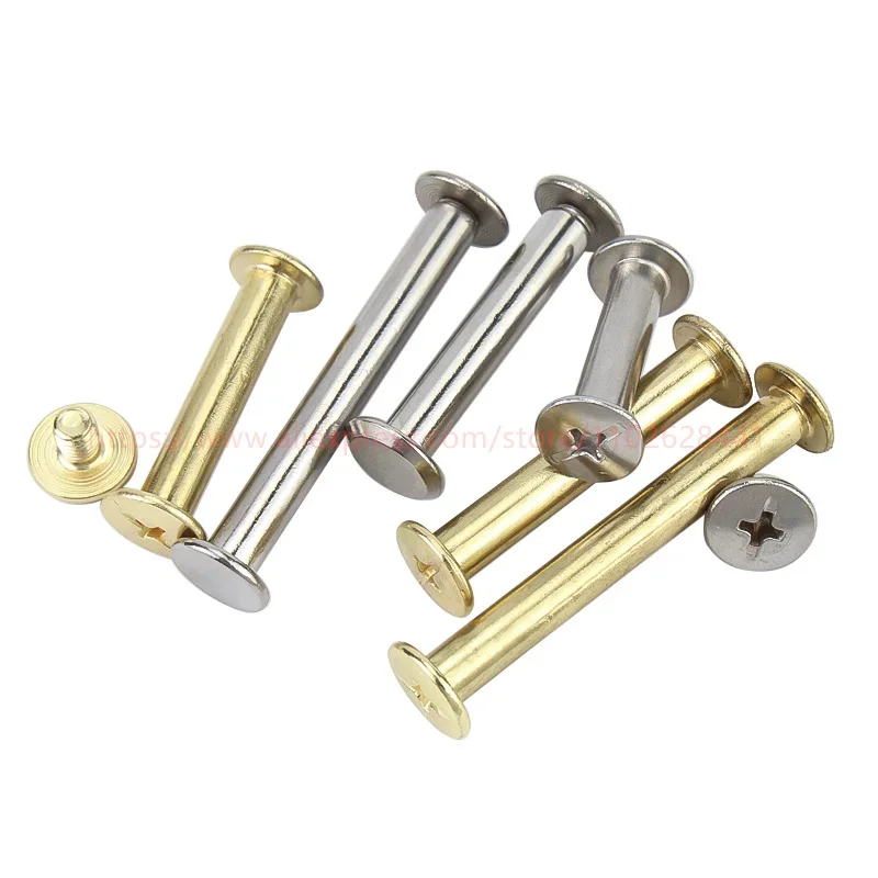 M3 M4 M5 M6 Long Leather Bag Belt Strap Photo Scrapbook Account Album Book Post Rivet Bolt Binding Chicago Screw Nail
