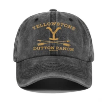 Yellowstone Dutton Ranch Baseball Cap Vintage Washed Dad Hat Distressed Sun Hat Unisex Snapback Hat Visors 1