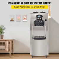 VEVOR – Machine à crème glacée molle commerciale, 2200W, 3 saveurs, 5.3-7.4 Gal/H, pré-refroidissement de la nuit, nettoyage automatique du panneau LCD pour les Restaurants 3
