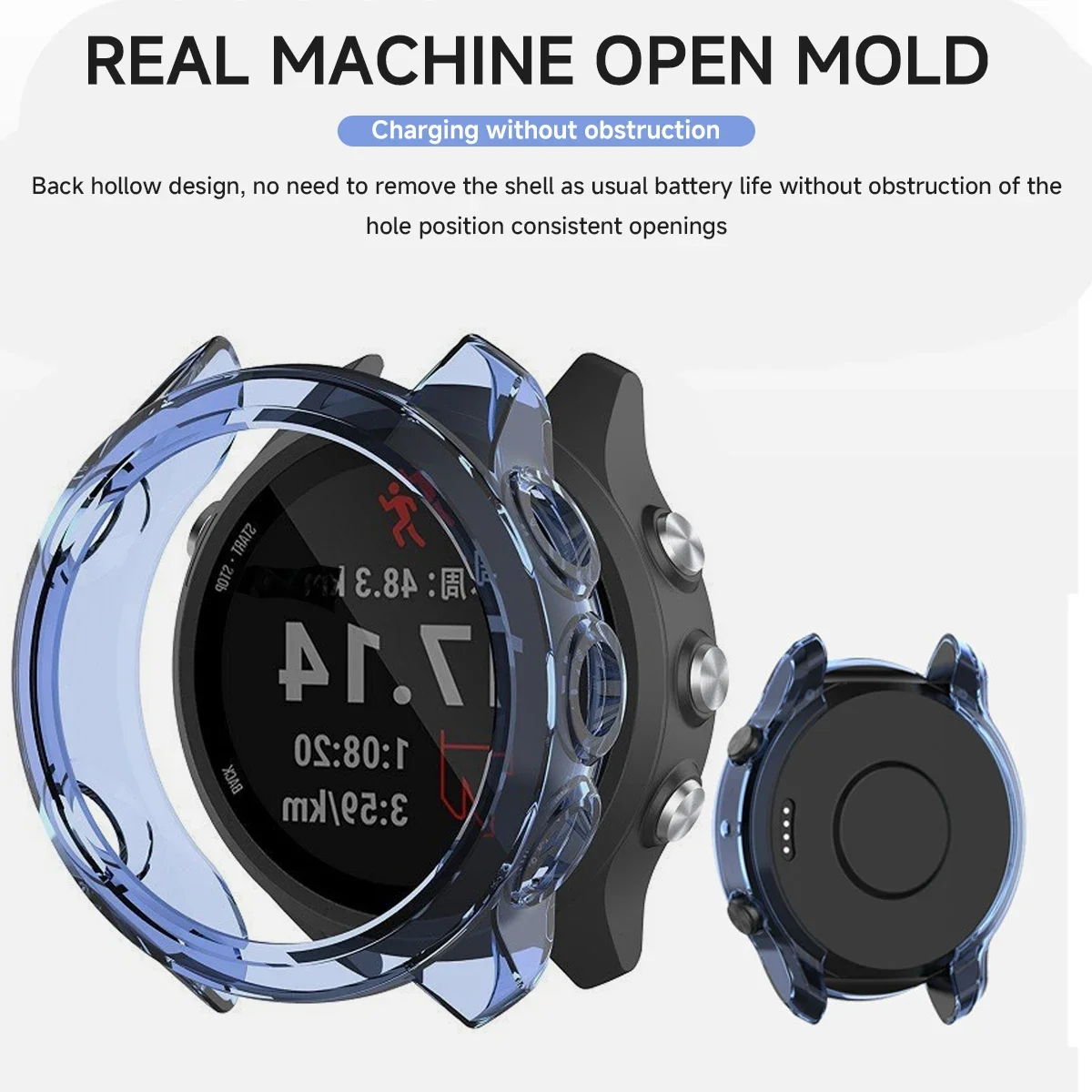 Soft TPU Protective Smartwatch Bumper Case – Clear Shell Cover