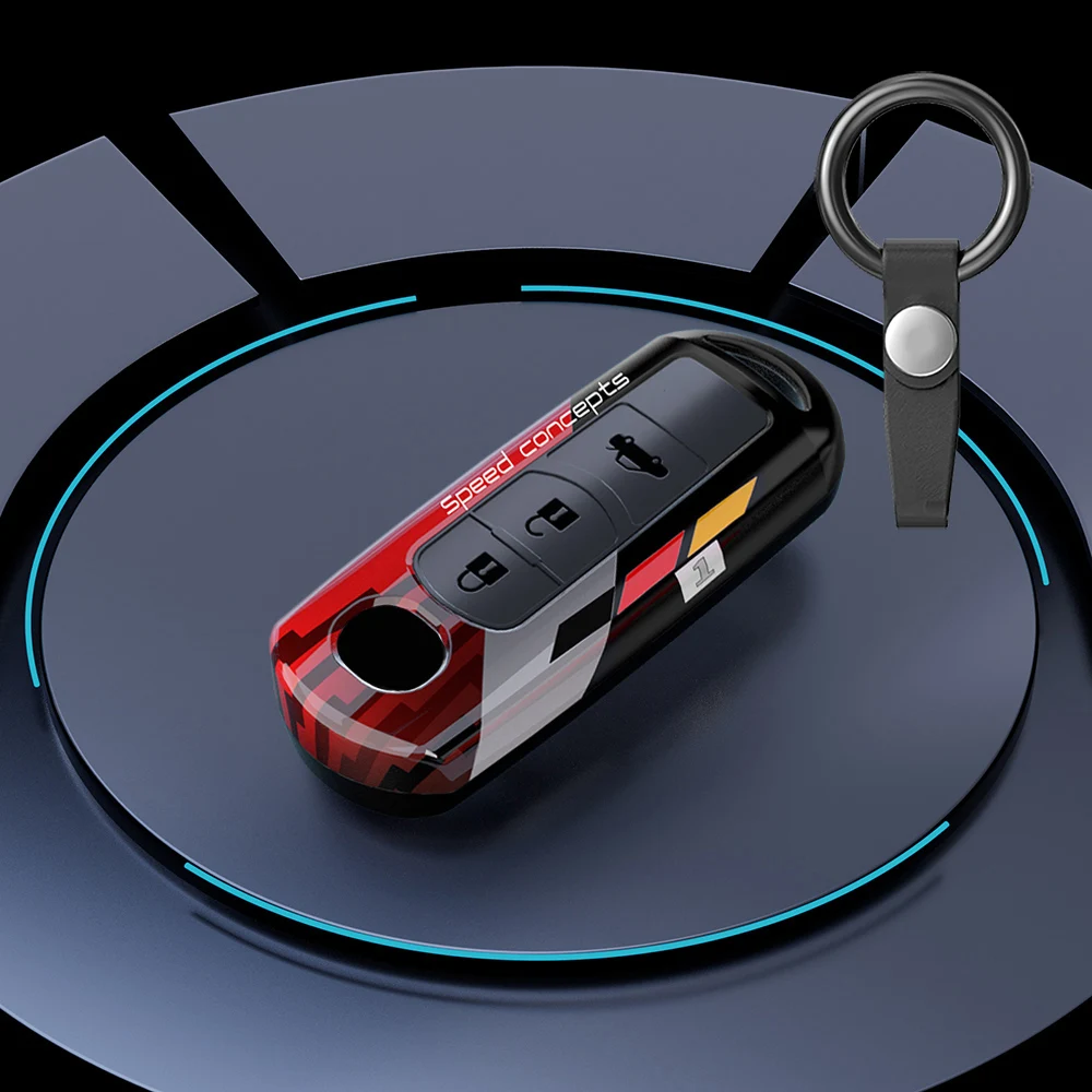 Vibrant Graffiti Car Key Case Cover - Premium Accessory