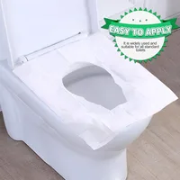 Disposable Toilet Seat Cover Portable Travel Camping Hotel Bathroom Toilet Mat Pads Degradable Soluble Water Toilet Covers Paper 2