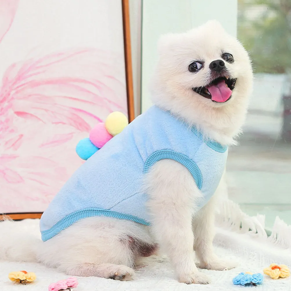 1Pcs 개 겨울 옷 고성능 산호 양털 애완 동물 조끼 강아지 고양이 작은 개를위..